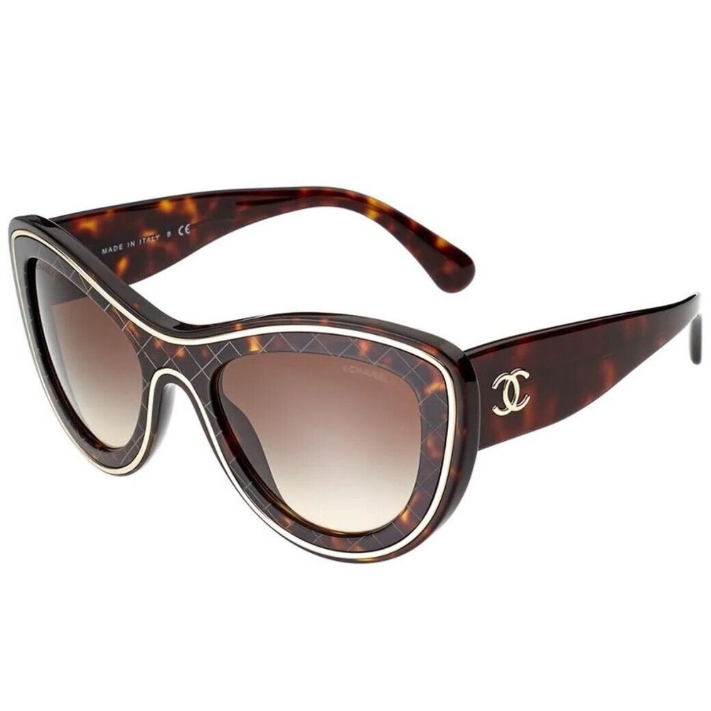 Chanel Women's Brown Acetate 5397-A Butterfly Sunglasses 53mm